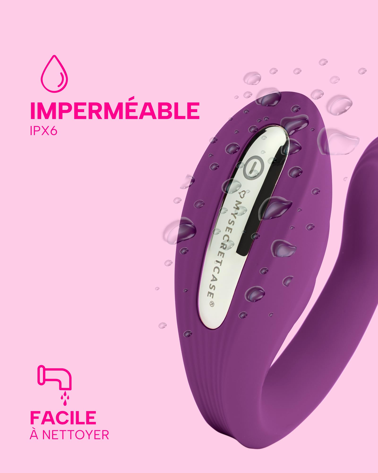 MySecretCase Sextoyse Femme Clitoridienne 2-en-1 Vibromasseurs Feminin à Distance 7 Vibration Stimulateur Clitoridien Vibromasseur pour Couple Vibro Avec Telecommande Sextoy Femme Jeux Couple Sexuel