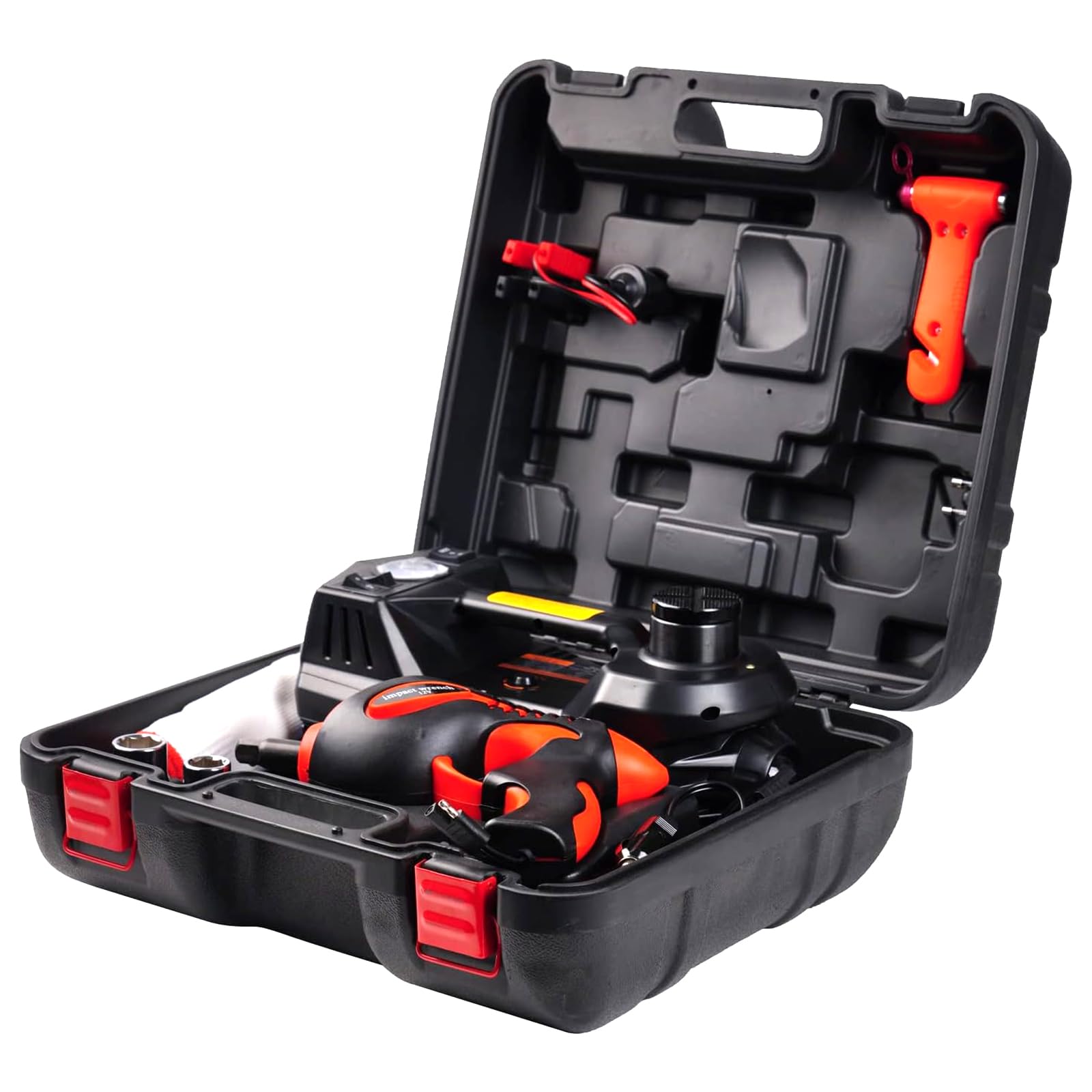 FEANISIFEI Electric Car Jack Kit 5 Ton 12V Electric Car Jack with Built-in Inflatable Pump Electric Jack for Car SUV Car Emergency Repair Kit