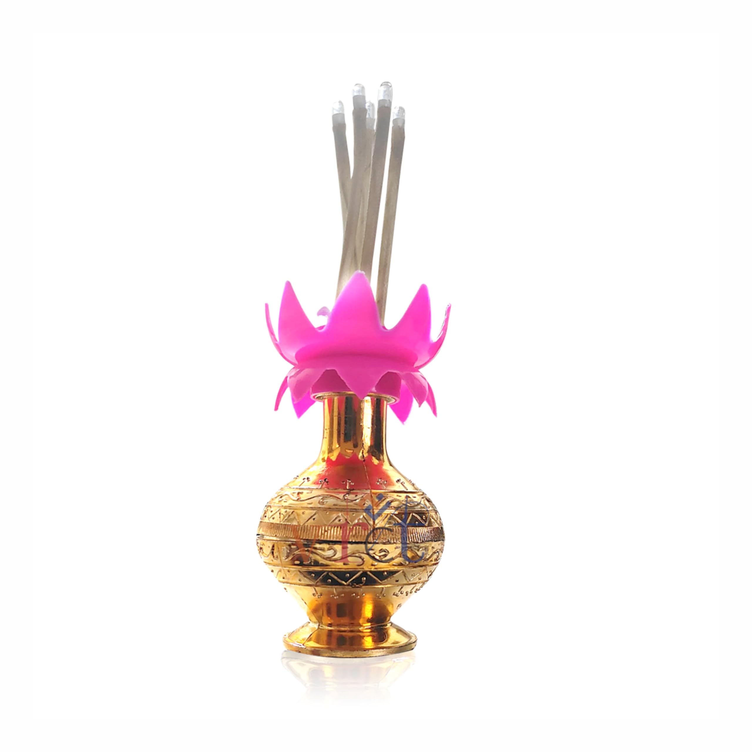 VRCT Plastic LED Electric Agarbatti Diya | Pack of 1 | Golden Color-image-25