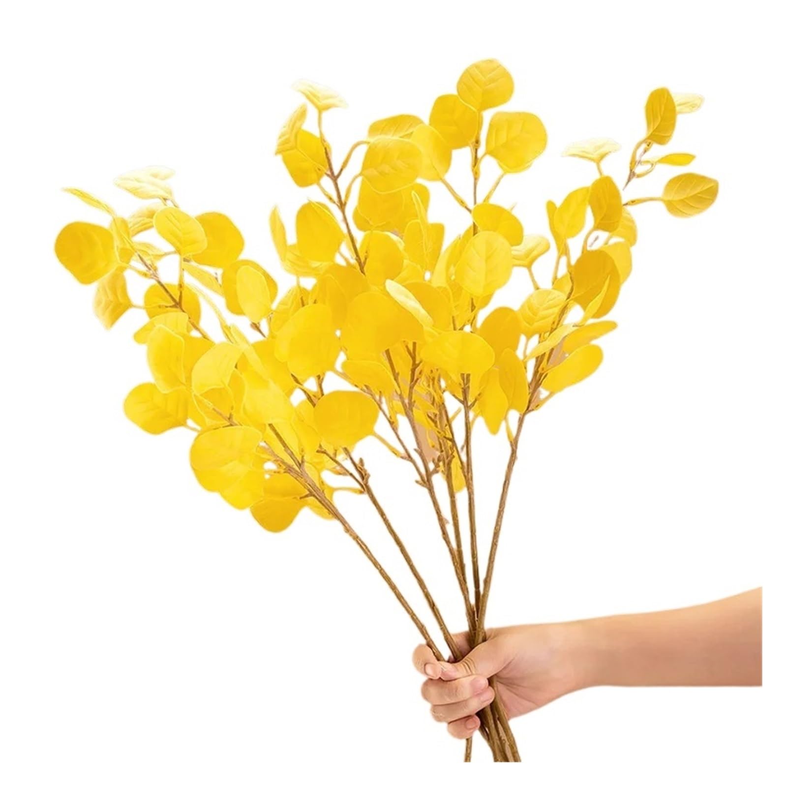 Casetlong 5Pcs Simulation Flower Home Decor Artificial Wedding Floral Arrangement Party Table Layout(Yellow)