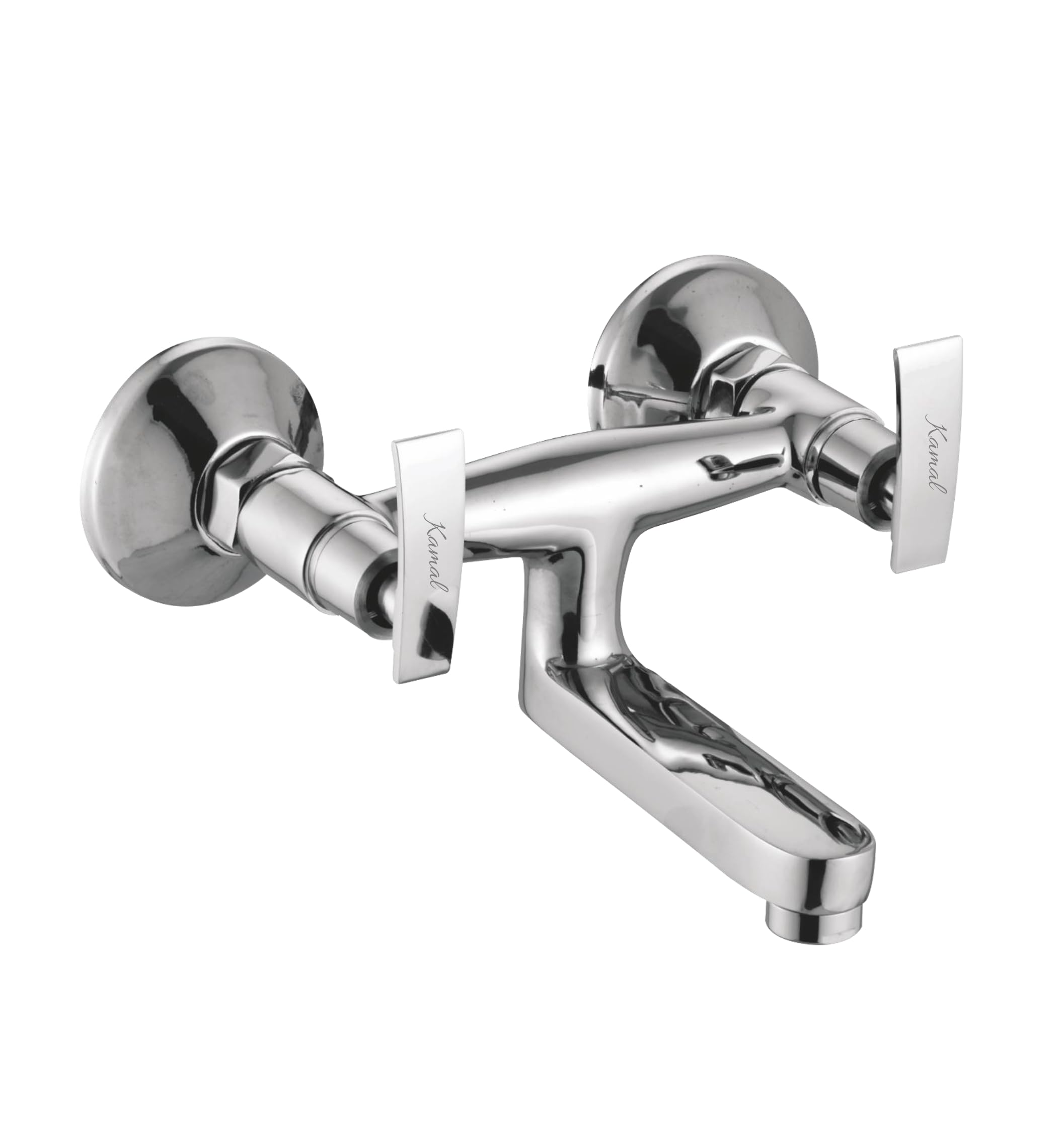 KAMAL Premium Non-Telephonic Wall Mixer - Vista | Hot & Cold Mirror Finish Chrome Mixer with German Tech Aerator for Bathroom | Brass Faucet | Standard 1/2'' BSP Outlet | Without Shower-image-27