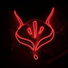 Halloween Fox Purge Mask - LED Light Up Glow Mask for Festival Party Gifts, Women Adults, Red