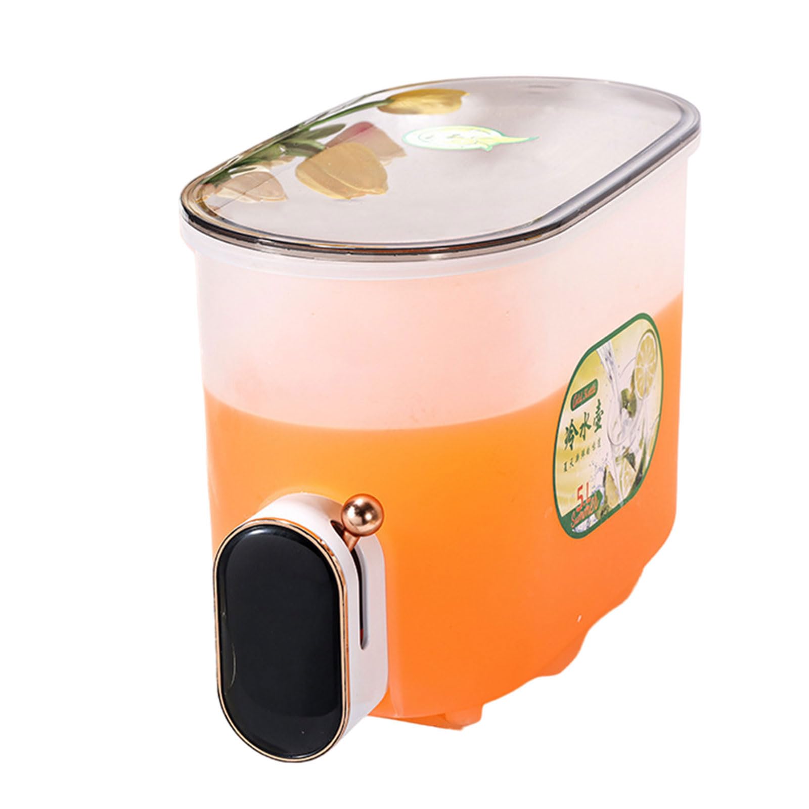 Tsophreniq Beverage Liquid Drinks Container Fridges Dispensers with Tap & Lid Refrigerator Cold Beverage Jugs Fridges