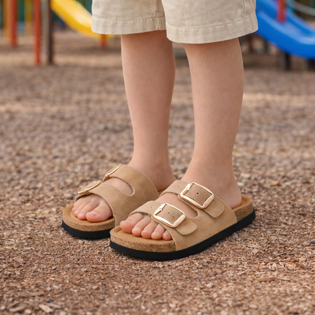 Project Cloud Kids Sandals, 100% Genuine Leather Slides for Boys & Girls image 2