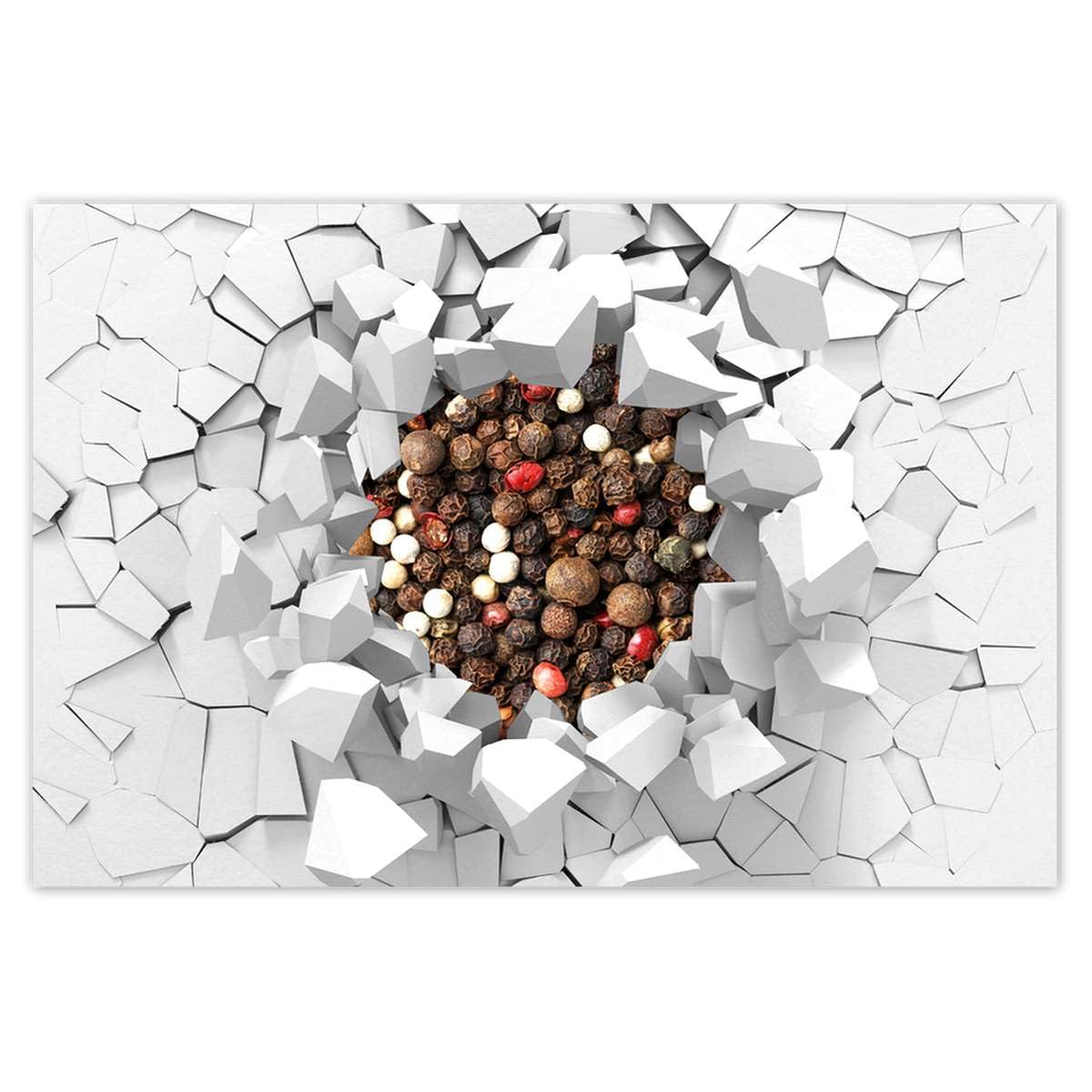 Sticker mural épices de cuisine 90x60 déco murale autocollante