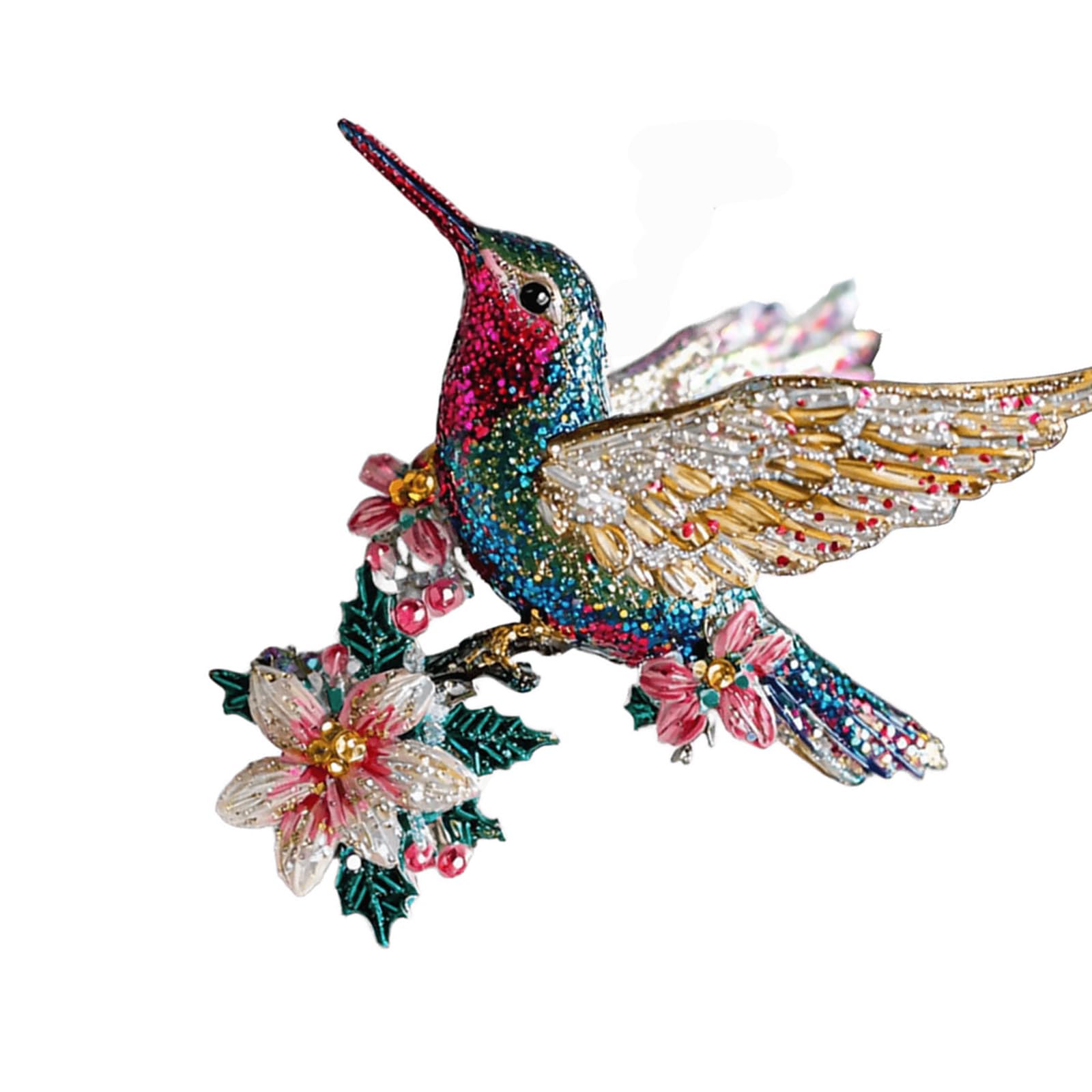 Xjdzineq Hummingbird Hanging Ornament Acrylic Bird Pendant Christmas Tree Decoration for Festival Tree Wreath Window Display Bird Ornament