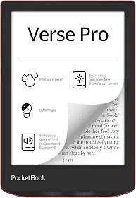 PocketBook - Verse Pro - Leitor de E-Book - Tinta eletrônica - 6 polegadas - 16 GB - Vermelho