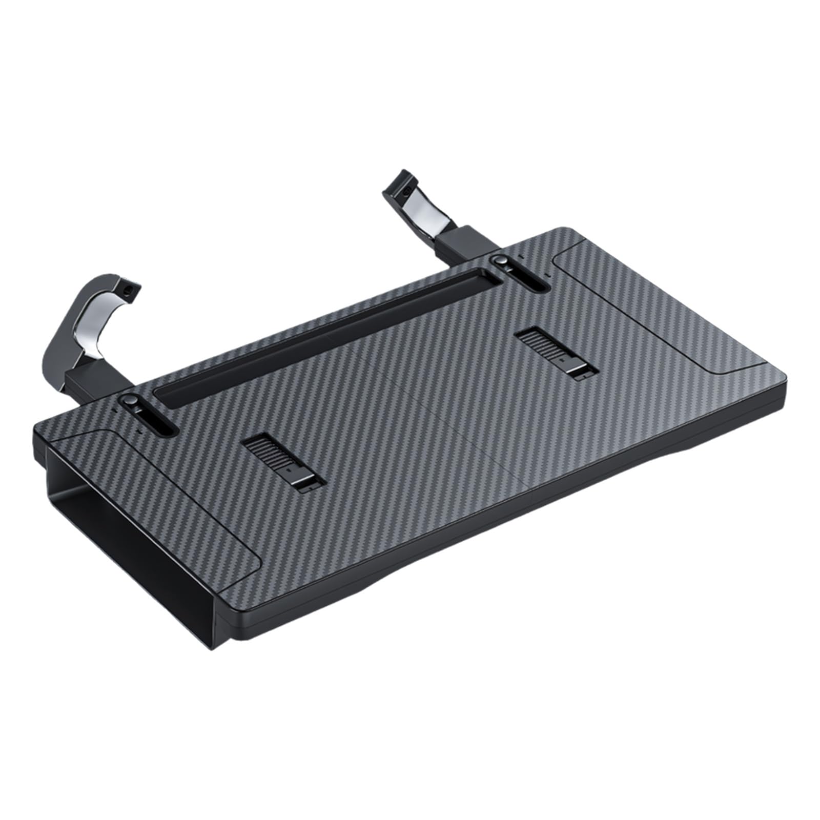 Vassoio da lavoro per auto, pieghevole, in ABS, con superficie di 48 x 26 cm, per laptop e oggetti quotidiani, portatile, in ABS