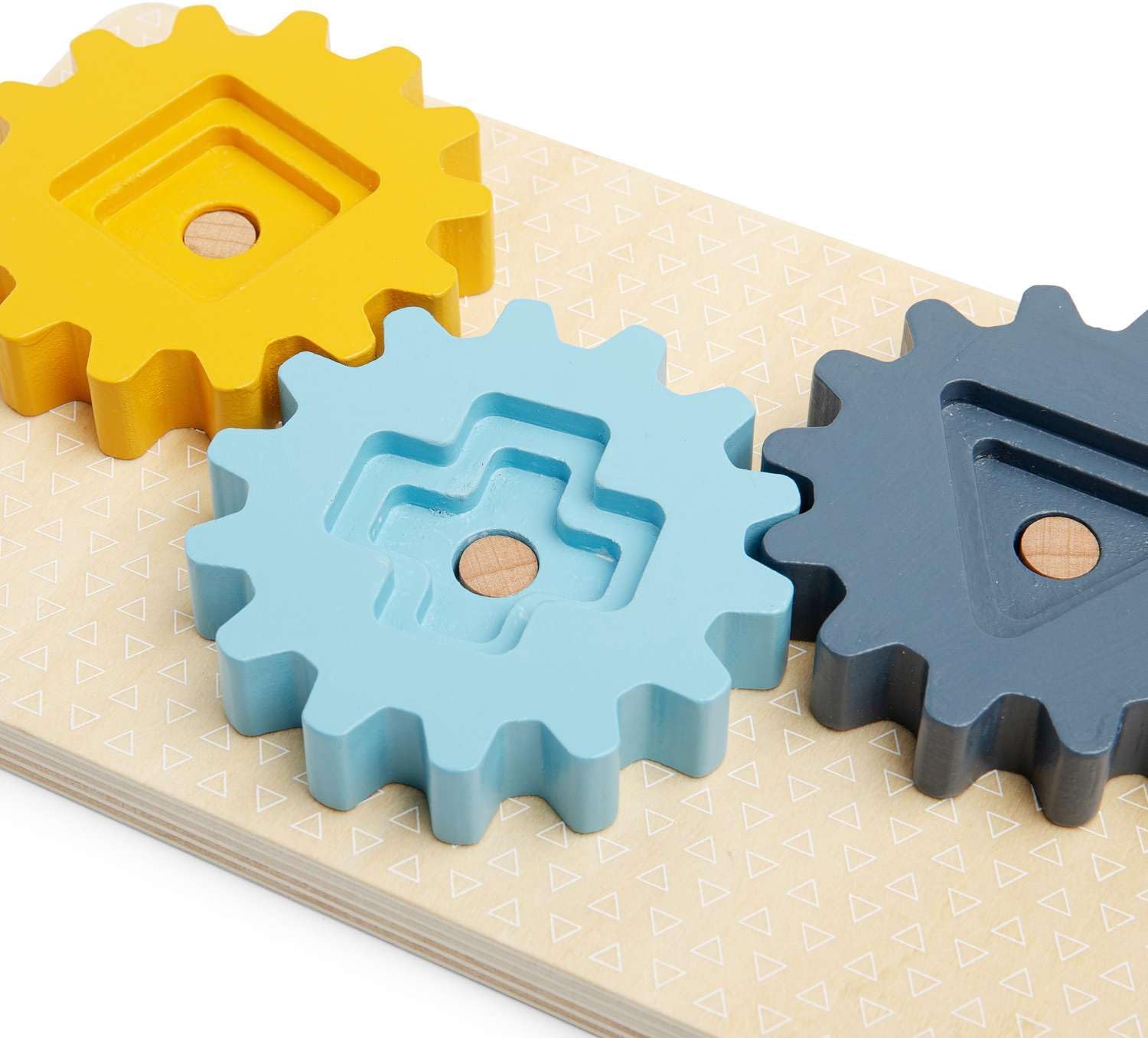 Bigjigs Toys Arctic Animal Cog Puzzles Board - 10 Piece Wooden Shape Matching Game, Sustainable Wood Pieces with Silicone Shapes, Baby Toddler Montessori Toys, Gifts for 1 2 3 Year Old