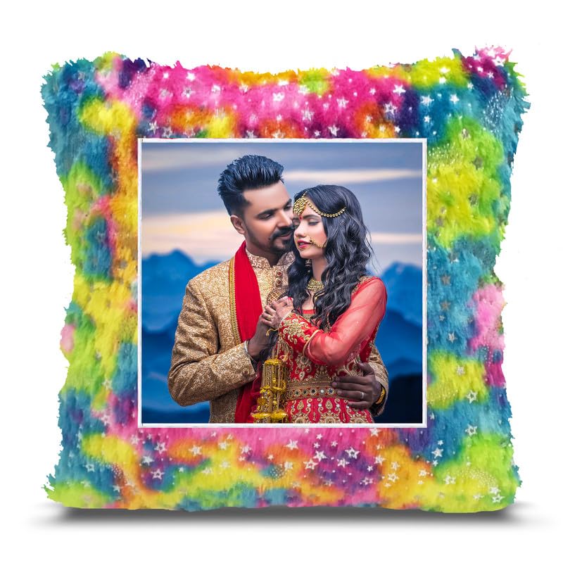 BMRGIFTS Fur Personalized Gift Photo Cushion for Boyfriend Girlfriend Husband Wife on Occasions Valentine's Day Birthday Anniversary Special Love Gift Square 15x17 inch, Multi (PC78)-image-49