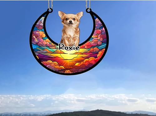 Vista 20 de LOVELYPOD Adorno de Navidad personalizado de perro pastor alemán, atrapasoles conmemorativo, adorno de Navidad de pastor alemán con nombre, pérdida