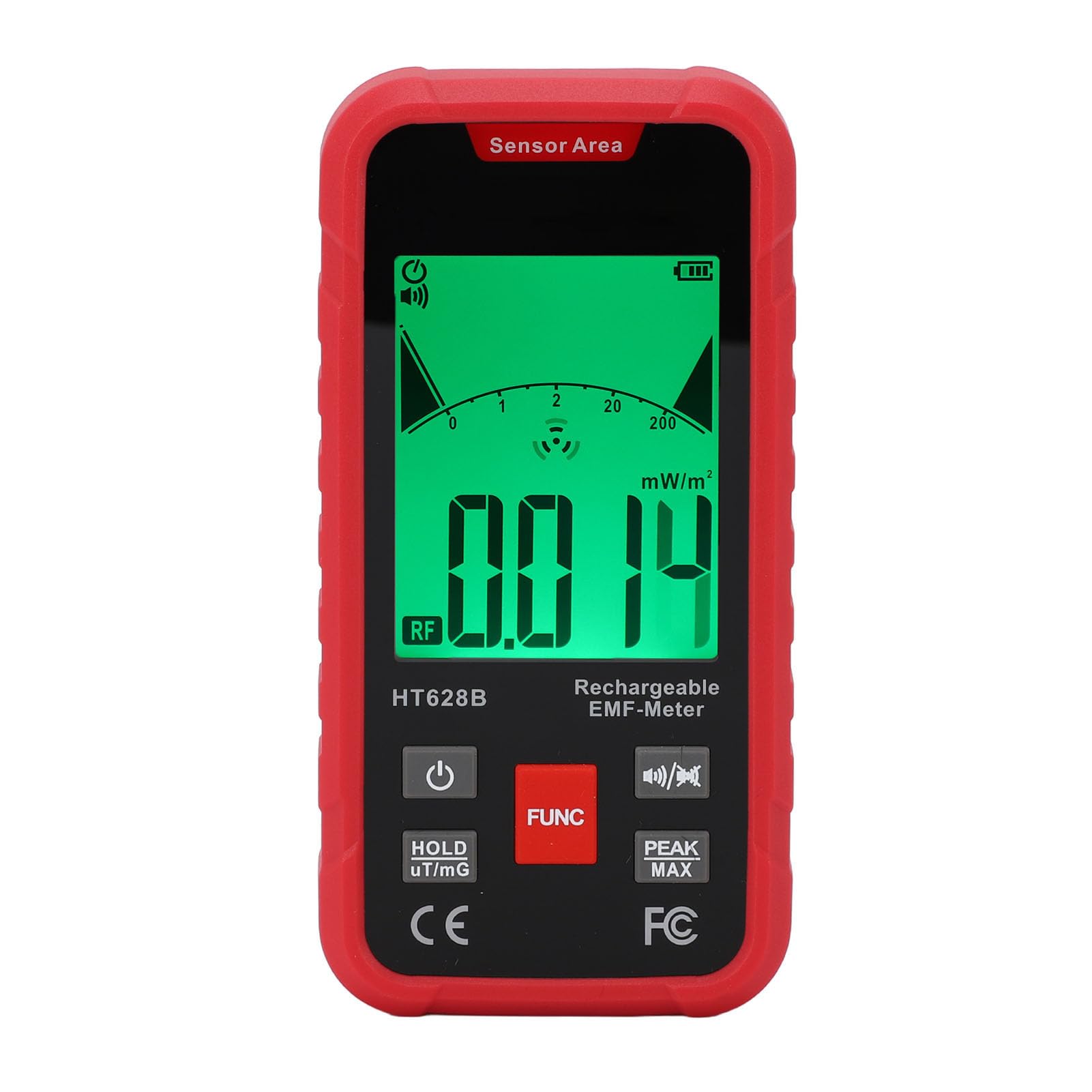 Generic Detector de Radiación de Campo Electromagnético 3 en 1, Herramienta de Prueba Precisa para el Hogar y Exteriores para WiFi, 5G y Electrodomésticos con Pantalla LCD Retroiluminada, Aplicable