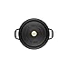 staub La Cocotte Round 40509-480 Pico Cocotte Round Black 6.3 inches (16 cm) Small, Both Handed Casting, Enameled Pot, Induction Compatible, Japanese Authentic Product