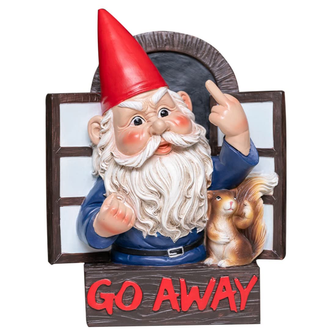 Garden Gnome Statue Resin Dwarf Elf for Outdoor Yard Lawn Patio, Miniature Ornament Micro Landscape Decoration