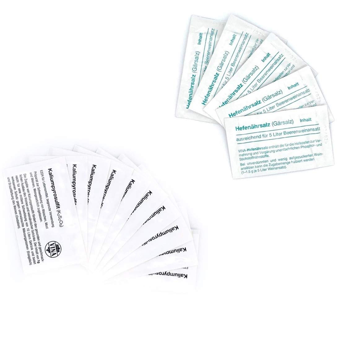 Albert’s Premium Selection Fruchtwein-Starterkit – Mit Glasballon, Hefe & Zubehör