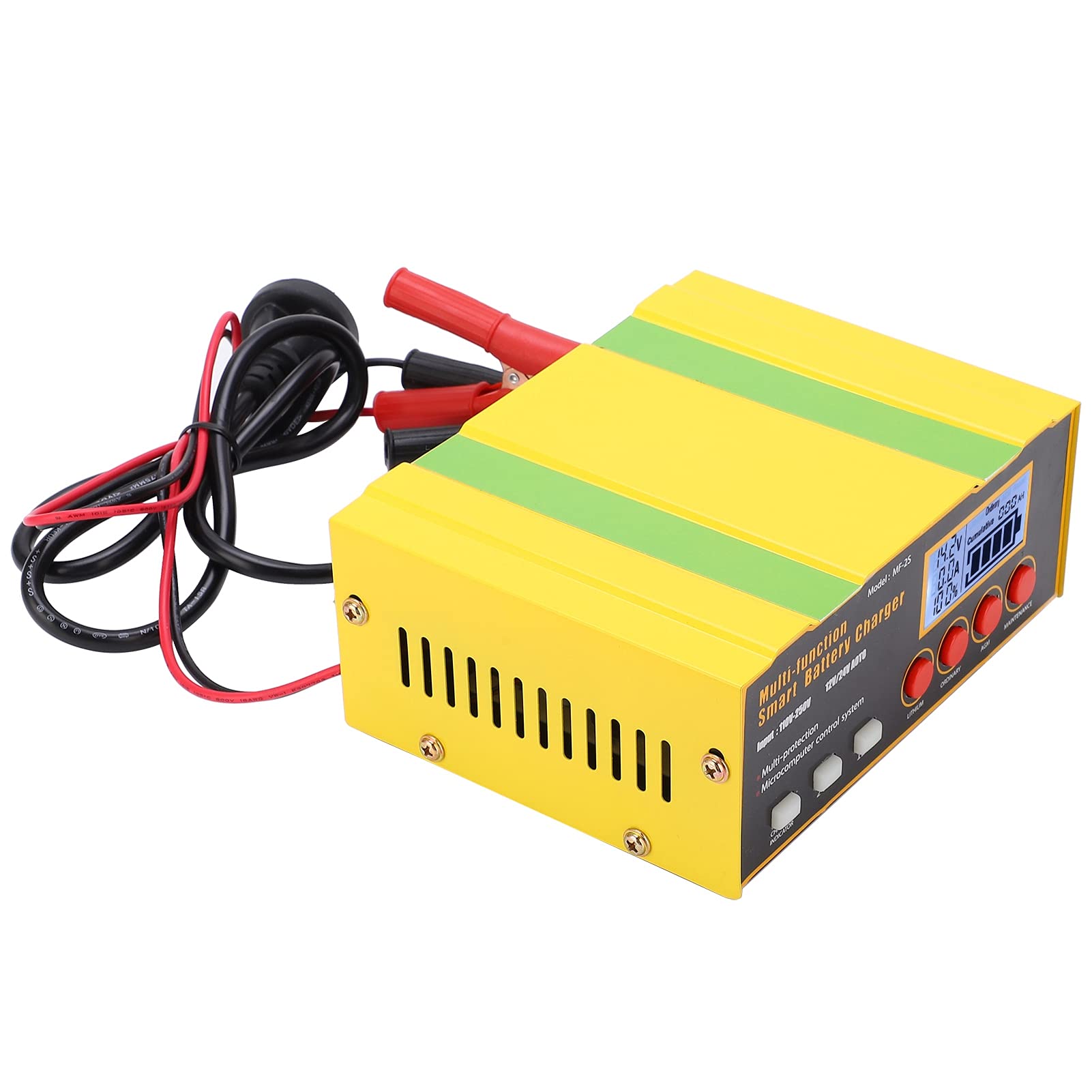 Eujgoov MF-2S Batterieladegerät, AC250V 220W Multifunktionaler Automatischer Intelligenter Batteriehalter für Auto(EU-Stecker)