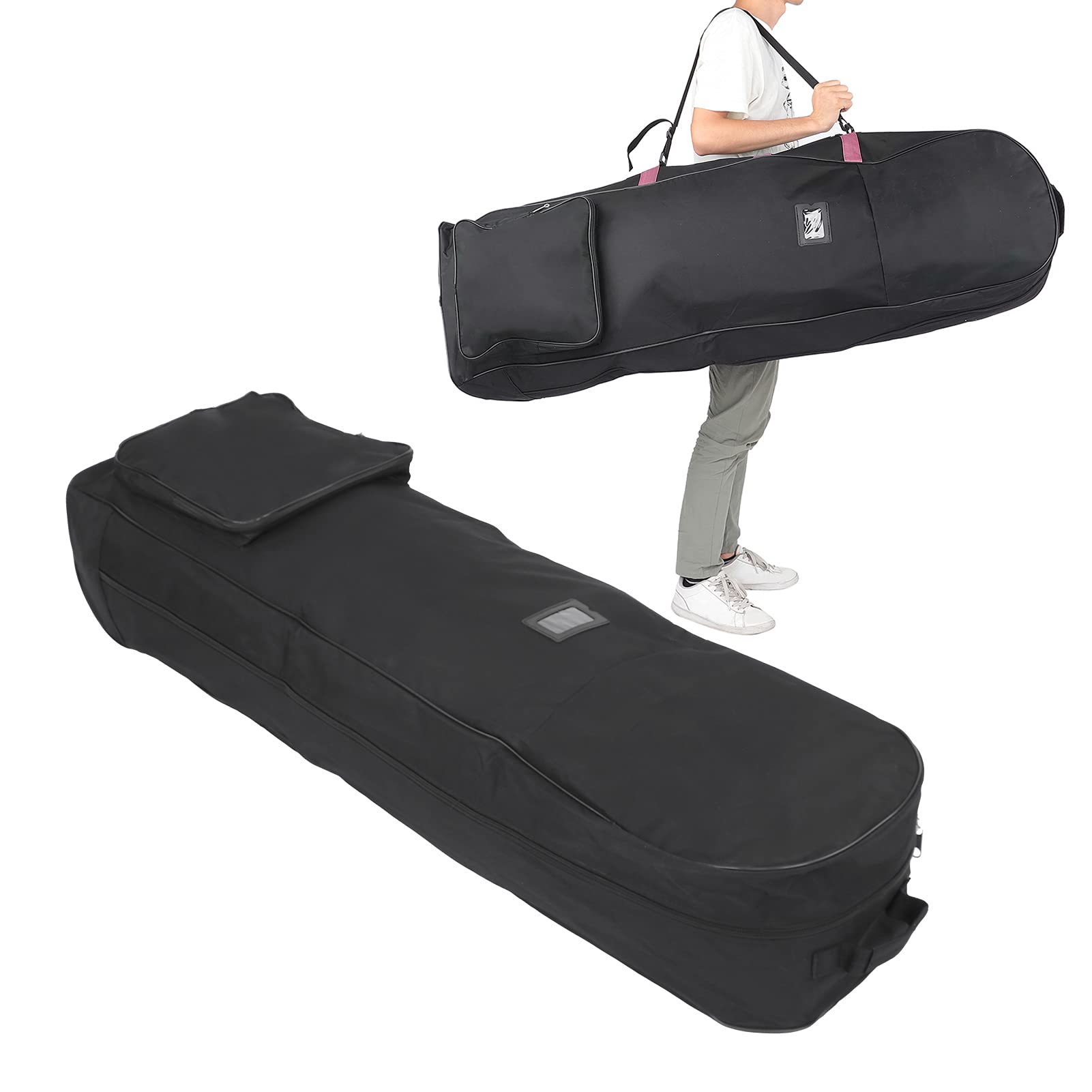 Sac de Voyage de Golf Pliable 600D Oxford avec Roulettes Rose