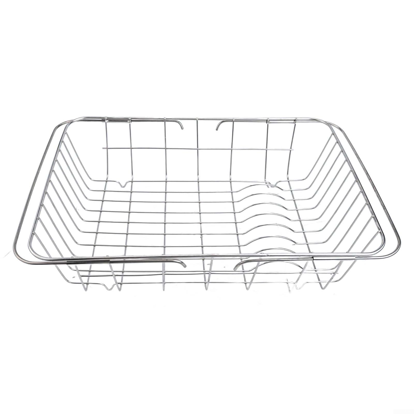 CZYWKDDPP Dish Drain Rack Adjustable with Stainless Steel and Anti Slip Rubber Feet for Holding Drying Dishes, Vegetables, For Kitchen Tools (38x28x10cm)