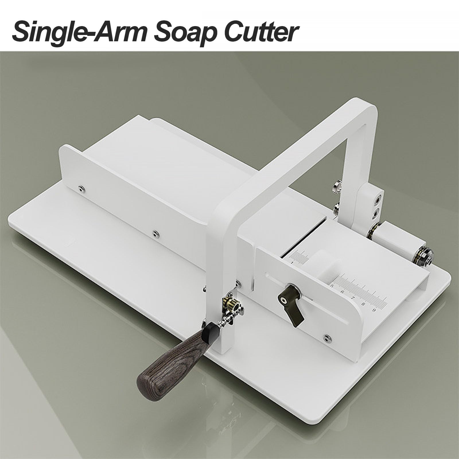 Cortadora De Jabón Profesional De Un Solo Alambre, Cortadora De Metal De Un Solo Brazo con Alambre, Escala Milimétrica, Grosor Ajustable, para Jabón En Barra, Velas, Queso Y Mantequilla.