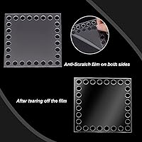 Vista 5 de PH PandaHall 4 piezas de crochet, 4 tamaños, base cuadrada de acrílico, cesta transparente, tabla de tejer para tejer, cesta de ganchillo, bolsa