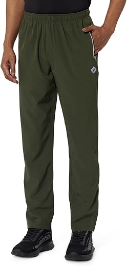 Van Heusen Men’s Track Pant | Side Zipper Pockets |Mid-Rise| 4-way stretch | Super light for premium comfort | Cotton Blen...