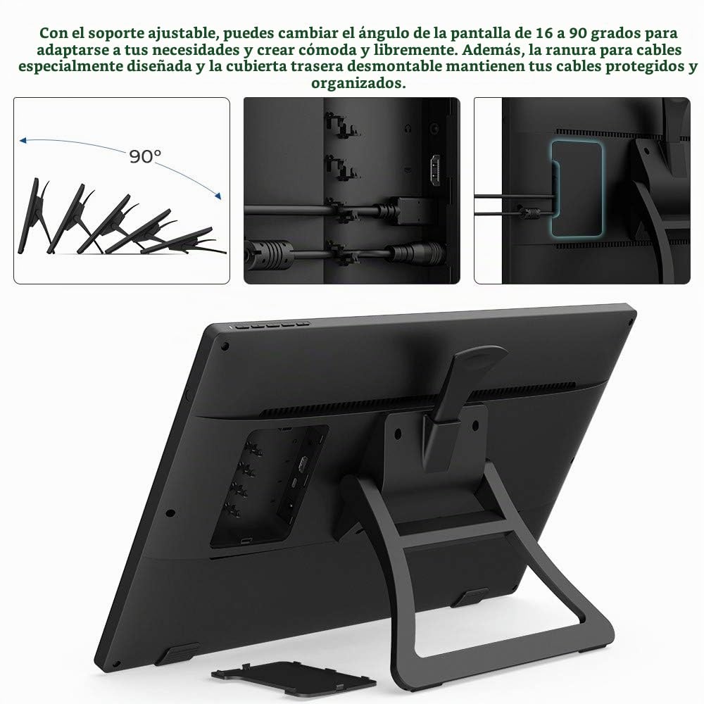 XP-Pen Artist 22 (2ª generación) Tablet de Dibujo de 21,5" con Pantalla de 1080p con 86% NTSC, lápiz óptico sin batería y Soporte Ajustable, Compatible con Windows y Mac | Tableta Dibujo Digital con Lápiz sin Batería 8192 Niveles y Soporte Ajustable, Comp