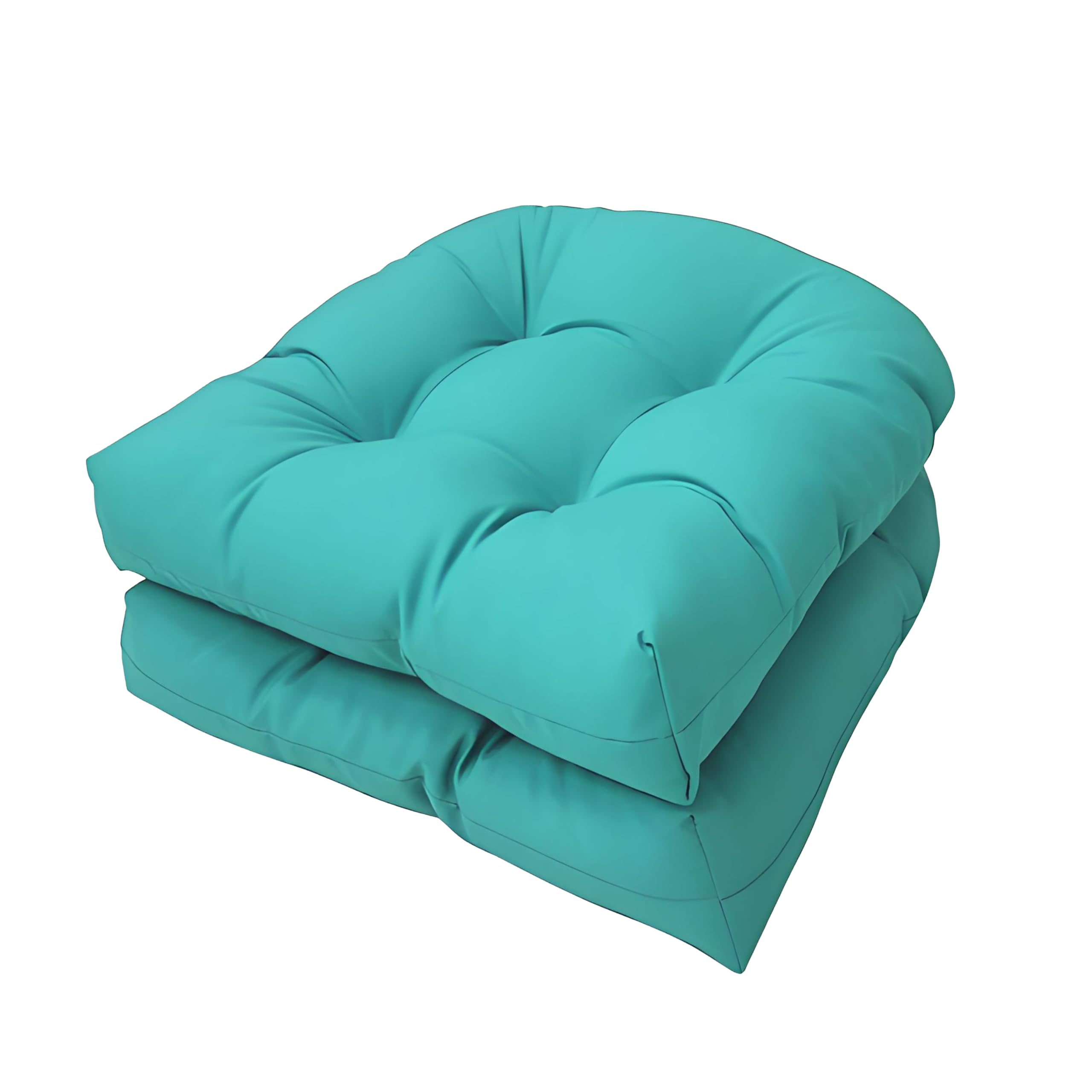 JhLwARes Outdoor Chair Cushions for Patio Furniture,U-Shaped Office Chair Cushions Set of 2,19" x 19"Thickened Patio Chair Seat Cushions Replacement Soft Loveseat Chair Seat Pads,Lake-Blue