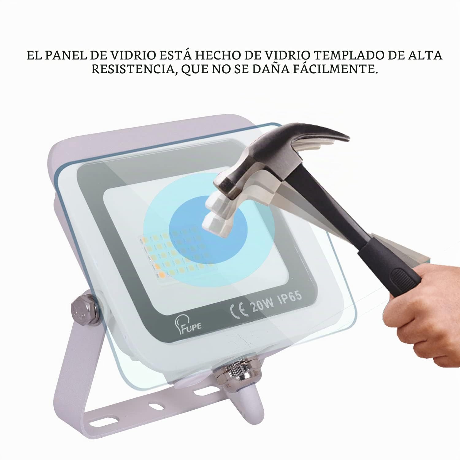 YCZM Focos LED Exterior 50W,IP65 Impermeable Foco Proyector LED, Blanco Frío 6500K 5000 Lumen Foco LED Exterior,72 leds Terraza Floodlight para Casa,Garaje,Patio,Terraza,Campo【Blanco 2 Pieza】