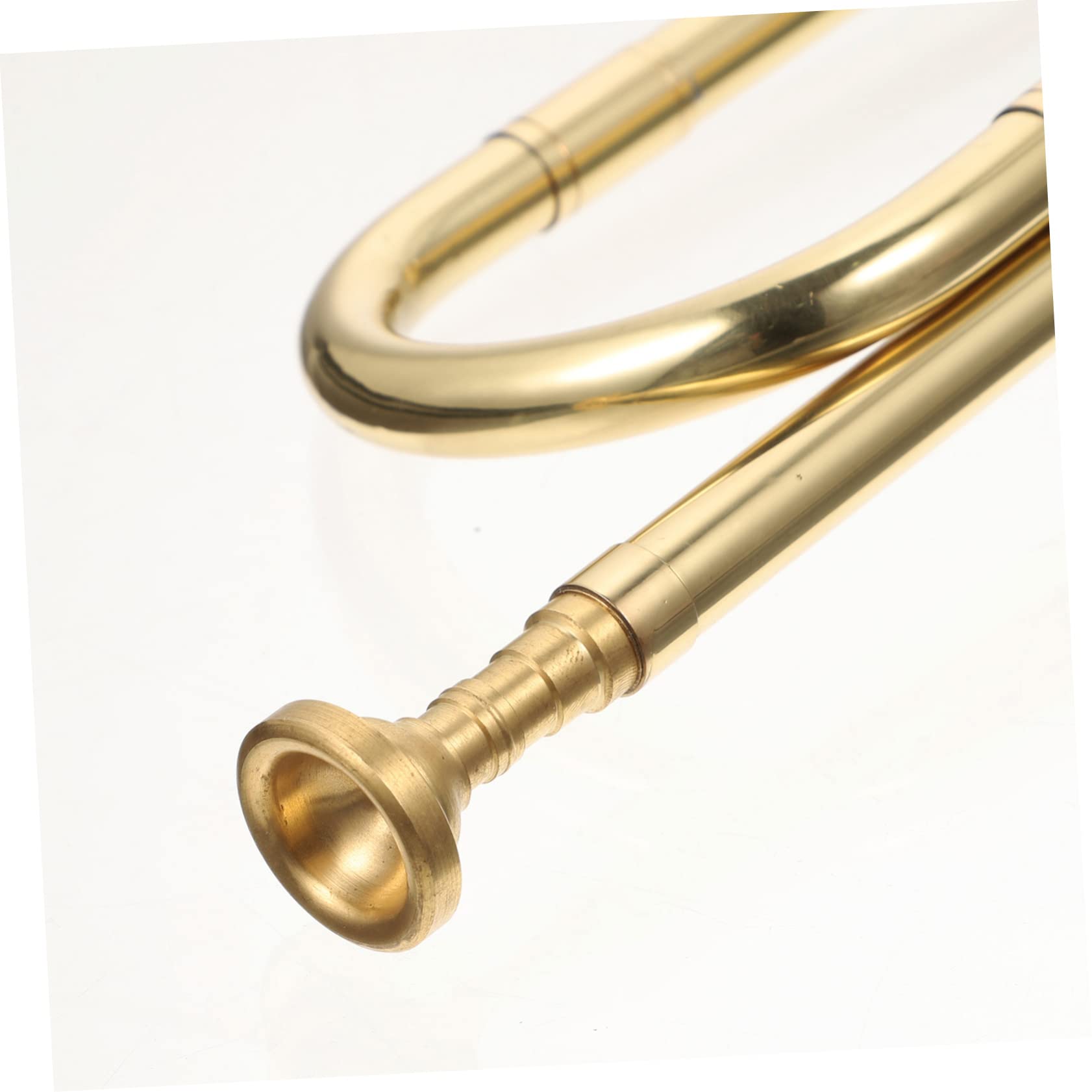 BESPORTBLE Trompete für Anfänger aus Messing in Gold mit Kreativem Design und Dekorativer Kunst für Junge Musiker als Praktisches Kindertrompeteninstrument