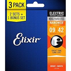 Elixir 16540 Cordes pour guitare électrique plaquées nickel avec revêtement NANOWEB® – Lot de 3 jeux de cordes - Les Beatles, Paul McCartney, John Lennon, RIngo Starr, George Harrison Elixir 16540 Cordes pour guitare électrique plaquées nickel avec revêtement NANOWEB® - Lot de 3 jeux de cordes – Image 5