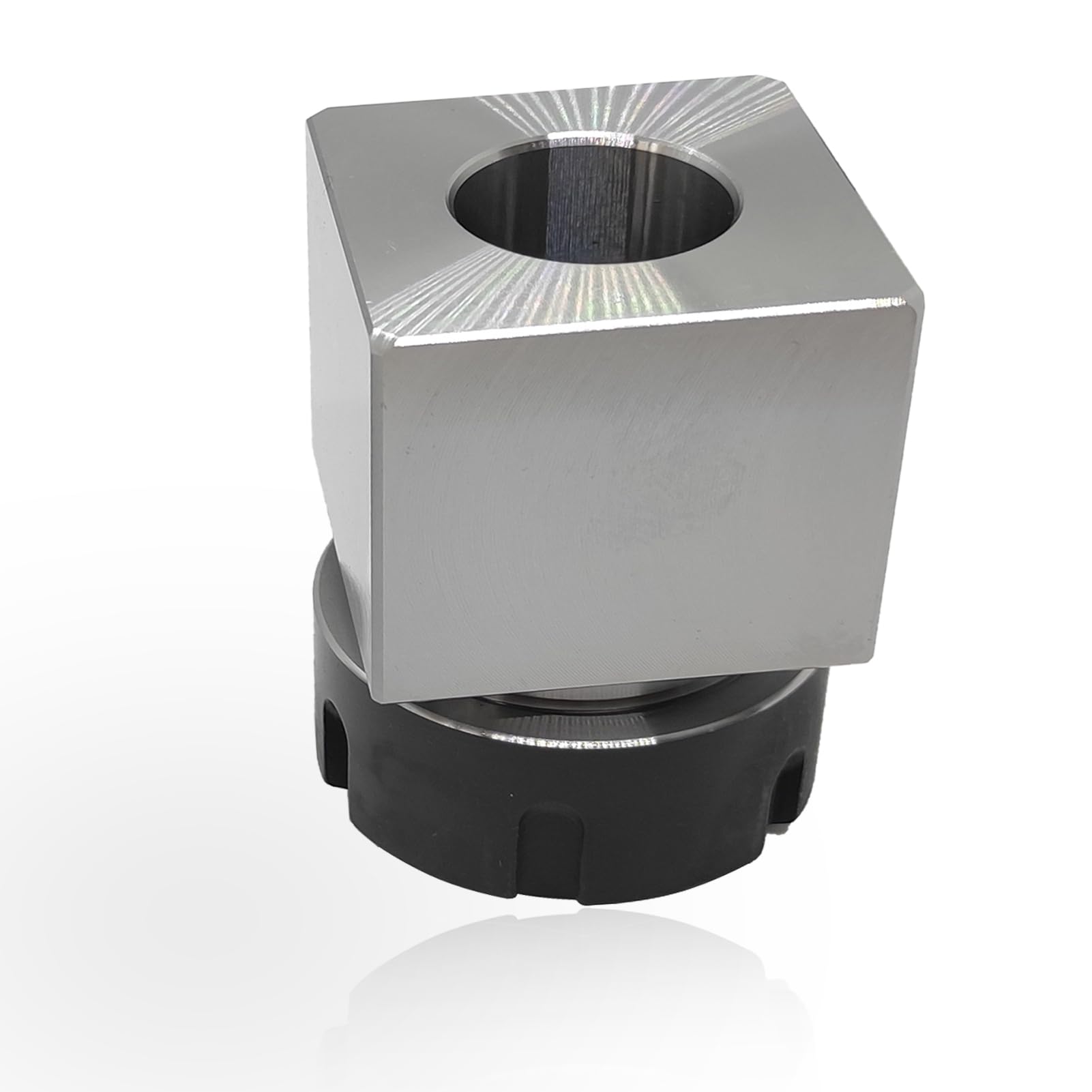 Lzcdelyxiao ER32 Square Collet Block, ER32 Square Collet Holder, ER32 Square Collet Chucks Block, 0.005 mm Accuracy Carbon Steel Workholding Holder