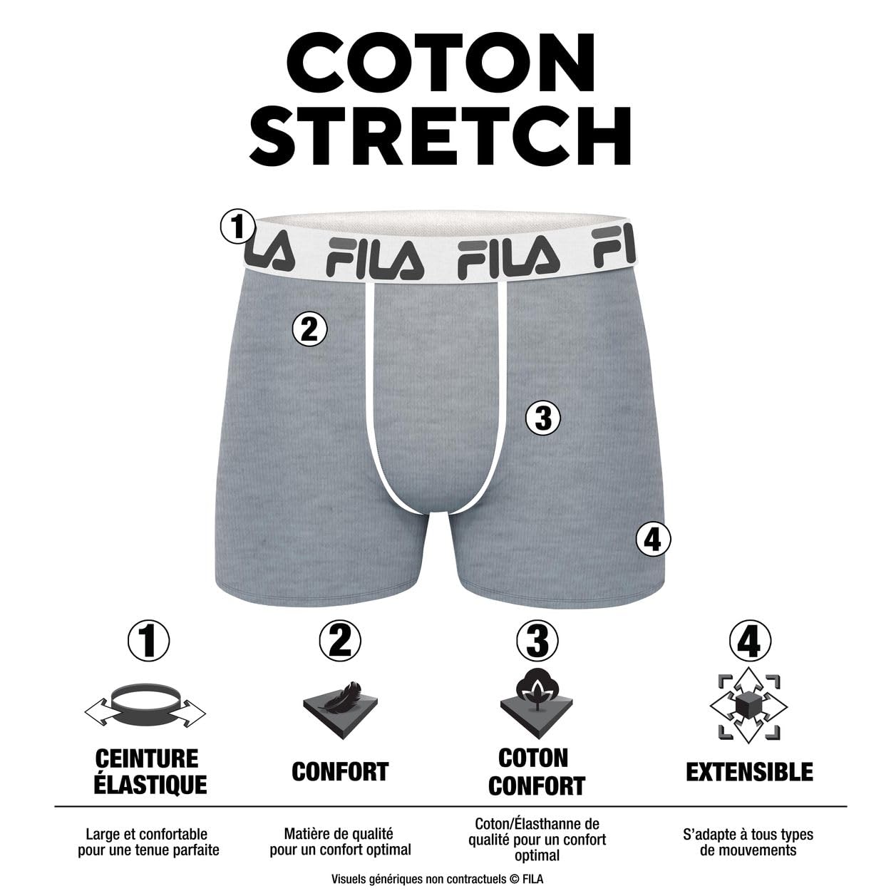 Boxer da uomo in cotone, slip da uomo, ipoallergenici e elasticizzati, confezione da 6