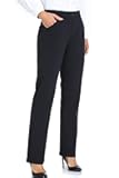 Women's Dress Pants Straight Leg Yoga Work Stretchy Pant for Office Business