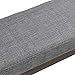 Red Hook Leda Rectangular Ottoman Bench with Fabric Upholstery, Large, Stone Grey