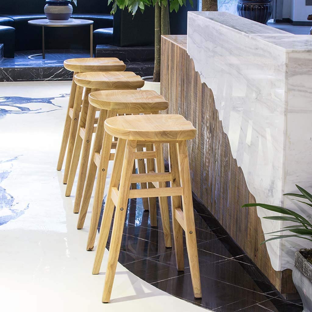 Chaise de bar moderne 64cm idéale pour îlot de cuisine en bois