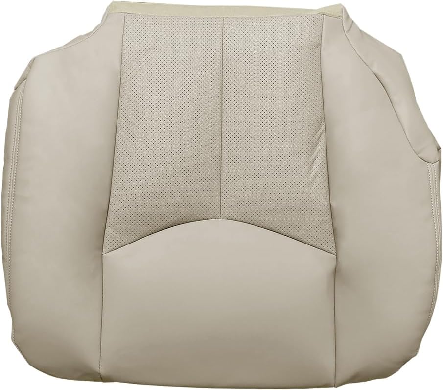 Passenger Bottom Seat Cover Replacement Fits for Cadillac Escalade 2003-2006 Microfiber Leather, Shale Light Neutral Tan