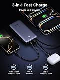 UGREEN Nexode Power Bank with Built-in Cable 20000mAh 45W In & Out Fast Charging 3-Way Output Portable Charger Mobile Phone Battery Pack Compatible with Galaxy S25, iPhone Air/17/16, iPad, Laptop - 5