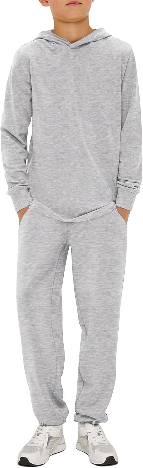 Boys Sweatsuit Kids Fashion Hoodies Sweatshirts and Jogger Set 2 Piece Fall Outfits 5-14 Years