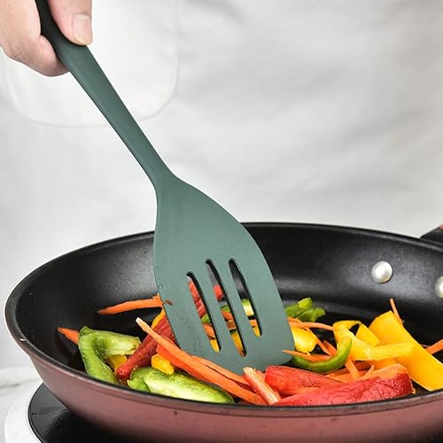 Miniatura 7 de Juego de espátulas de silicona, tenedor flexible de silicona, espátula de cocina, tenedor de cocina resistente al calor, utensilios de cocina de