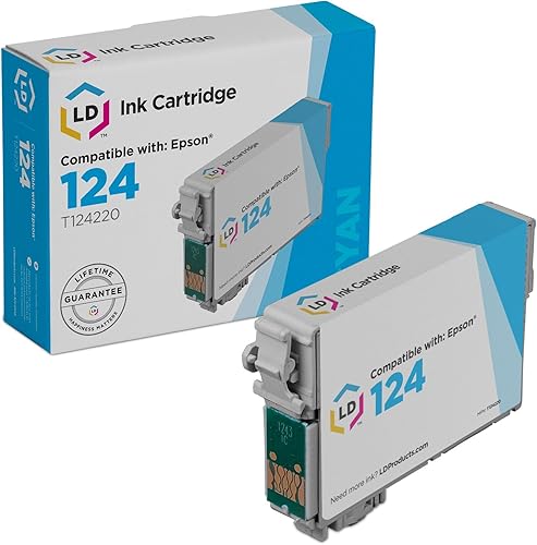 Cartucho de tinta remanufacturado LD para Epson 124 T124220 Rendimiento moderado (cian)