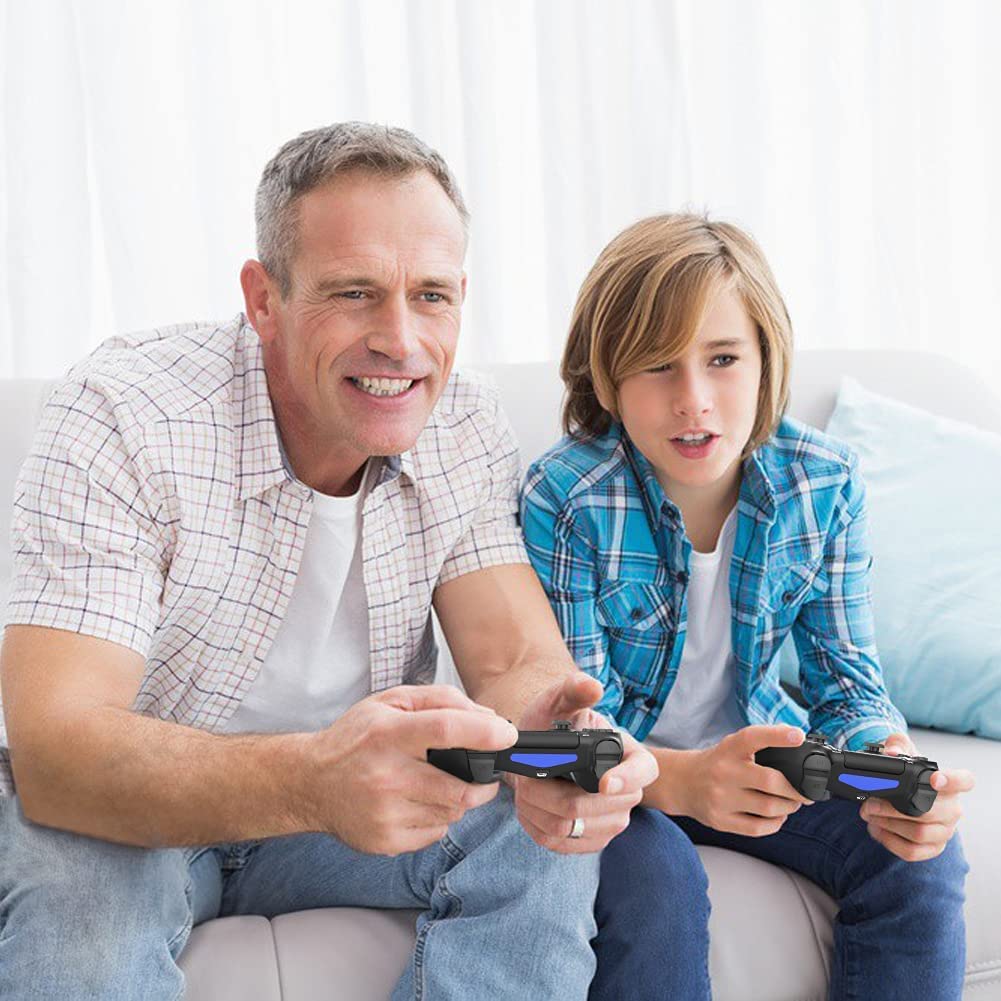 BJXOZ Wireless Controller für PS4, mit Vibration, Kopfhörerbuchse, 6-Achsen Gyro Sensor, Screenshot, Touchpanel, Gamepad für PS4/Slim/Pro/PC