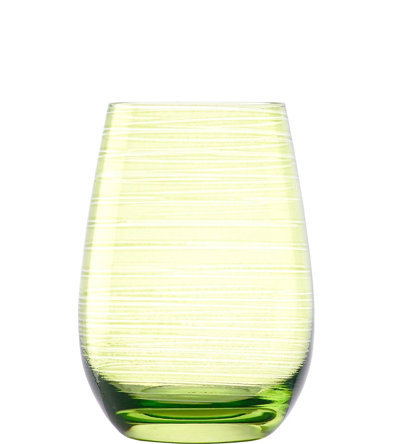 Stölzle Lausitz TWISTER 465 ml, zielone, szklanki, zestaw 6 szklanek, nadają się do mycia w zmywarce, wysoka odporność na uderzenia, uniwersalne jako szklanki do wody, soków i longdrinków