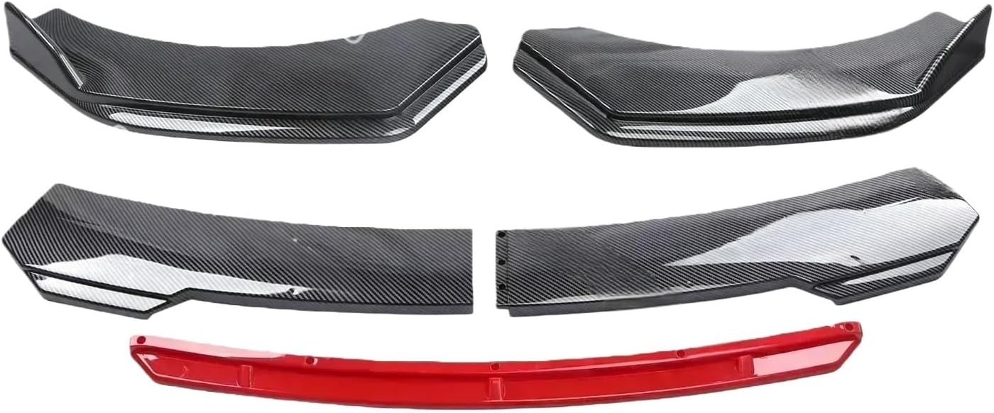 Compatible for Jaguar F-Type Auto Diffuser Trim Scratch Protector Body Kit Car Front Bumper Lip Spoiler Lower Splitter Car Accessories(Carbon Fiber Red)