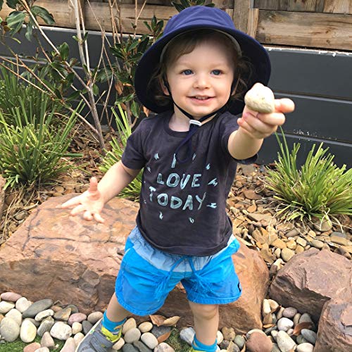 Image of Baby Sun Hat Toddler Boy Girls Beach Swim UPF 50+ Summer Bucket Hats Kids Infant Wide Brim Adjustable Sun Hat