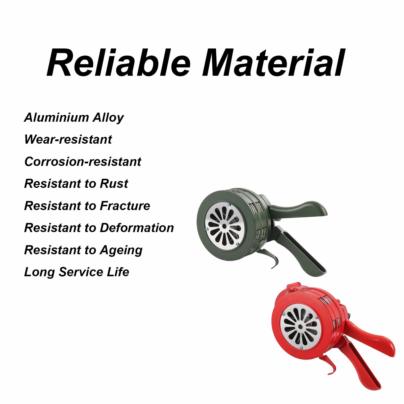 Alarme de sécurité d'urgence portable verte en alliage d'aluminium 110 dB pour auto-protection, maison, extérieur