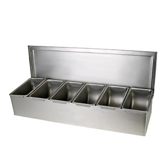 Thunder Group SSCD006 Bar Condiment Dispenser Countertop Design 6-compartment