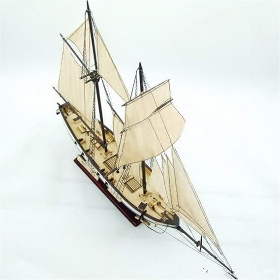 EsportsMJJ 380x130x270mm DIY Ship Assembly Model Kits Classical Wooden Sailing Boats Scale Model Decoration