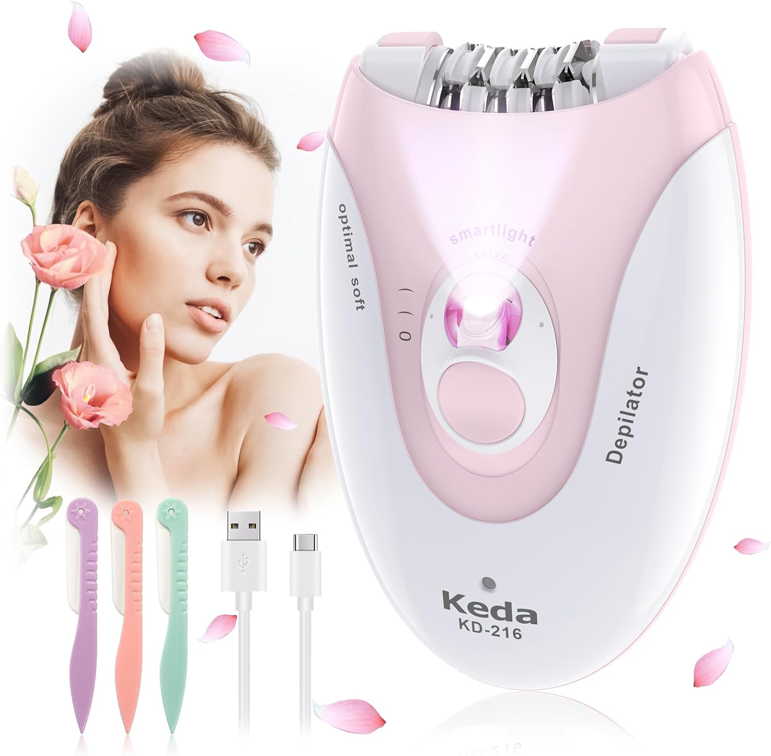 Facial Epilator, Face Epilator for Women, Cordless Electric Epilator