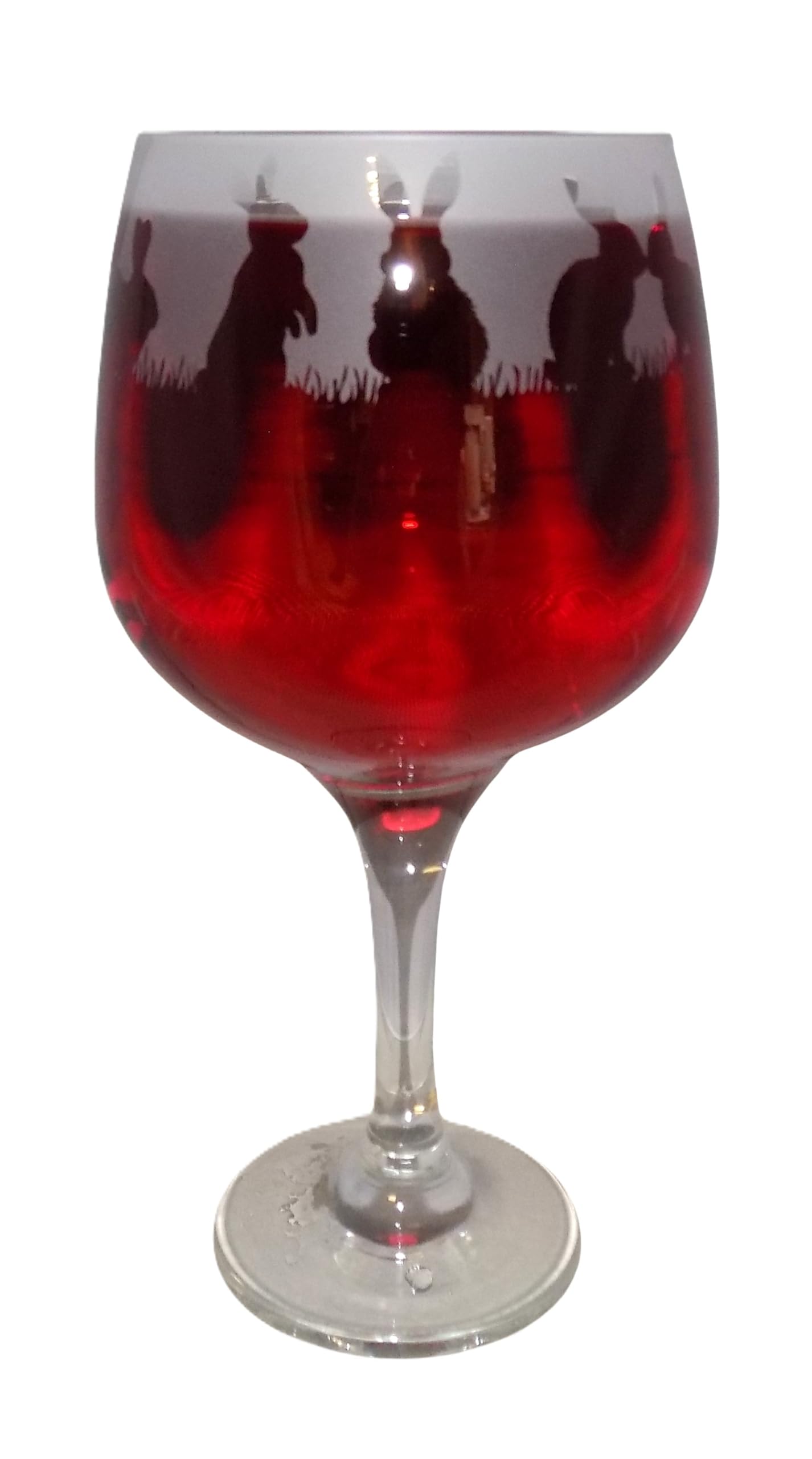 Rabbit Hand Etched Gin Glass