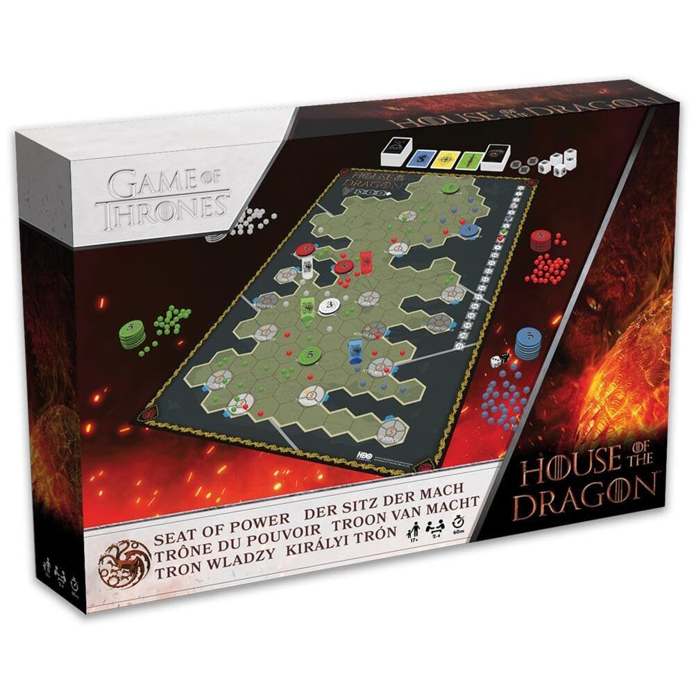 Cartamundi House of the Dragon, Game of Thrones - Seat of Power Board Game, Take Control of the Iron Throne